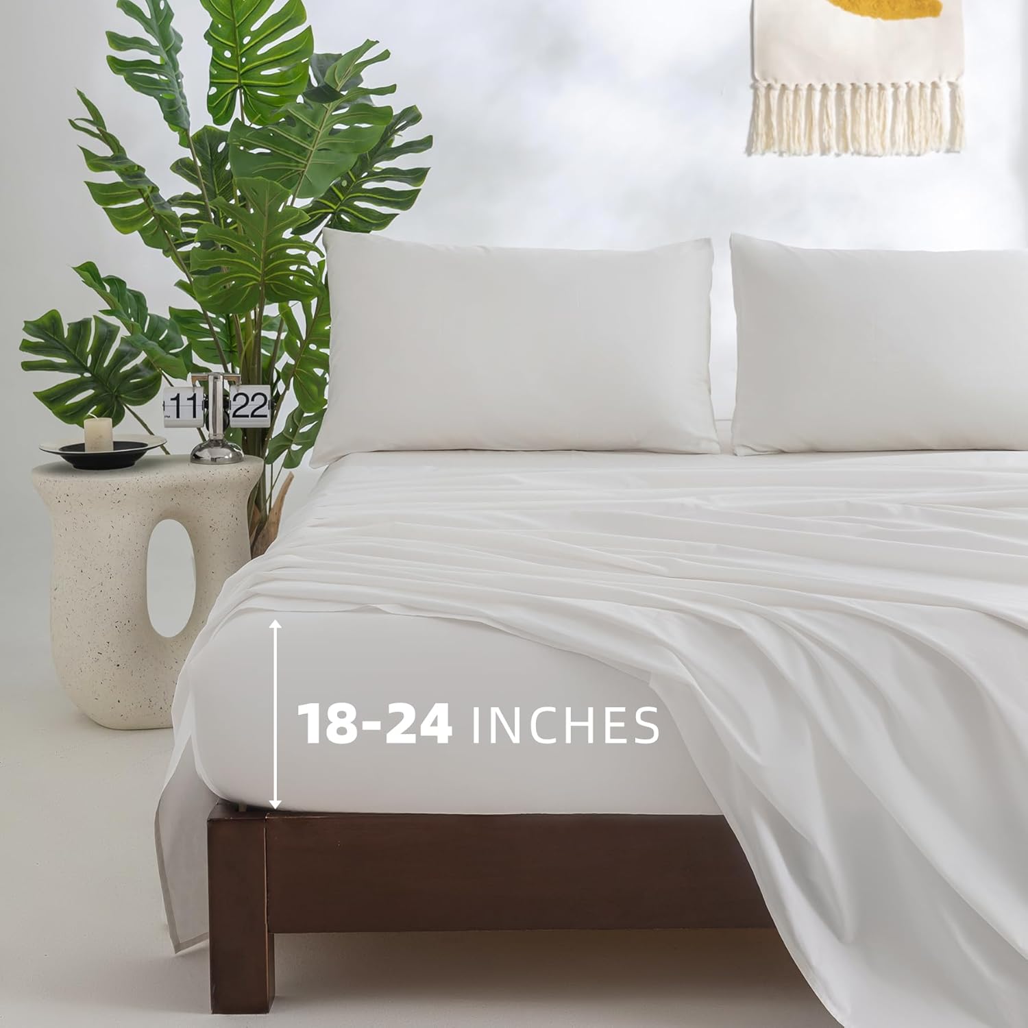 Read more about the article 100% Cotton Sheets Queen Size Sheets Deep Pocket Fits 18″-24