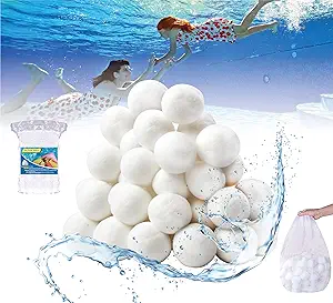Read more about the article 4.62lbs Pool Filter Balls for Sand Filter Pump, Eco-Friendly Reusable Pool Sand Filter Balls for Swimming Pools – Equals 150lbs Pool
