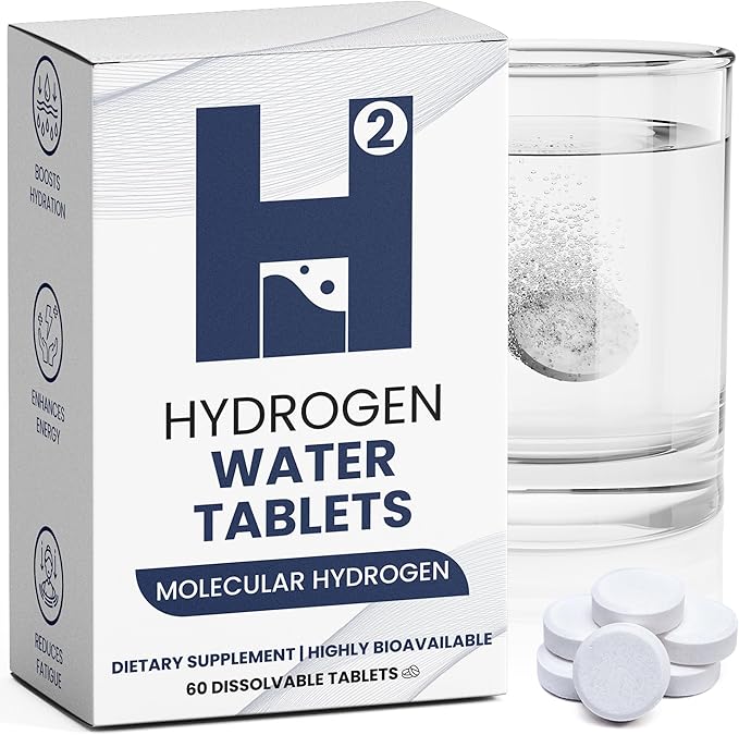 Read more about the article Hydrogen Water Tablets with Molecular Hydrogen- 12 PPM Hydrogen Tablets for Drinking Water – Rich in Antioxidants, Supports Cellular Health, Recovery & Cognitive Function, 60 Count Unflavored